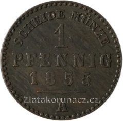 Reuss - Schleiz - 1 pfennig 1855 A