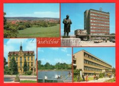 Rousínov - Pomník Kl. Gottwalda, Lidová škola umění, koupaliště, ZDŠ