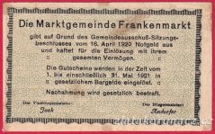 Frankenmarkt - 20 haléřů - 1920