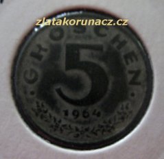 Rakousko - 5 groschen 1964