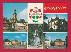 Krásná Lípa - znak, kostel, náměstí