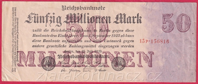 Německo - 50.000 000 mark 25.7.1923 - série 15P
