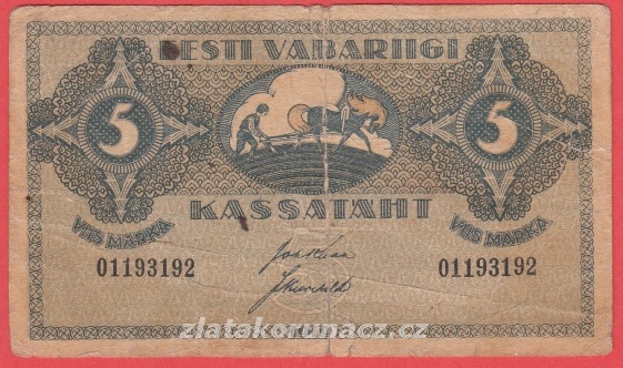 Estonsko - 5 Marka 1919