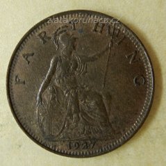Anglie - 1 Farthing 1927