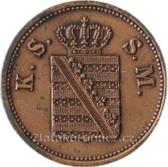 Sasko - 2 pfennige 1859 F