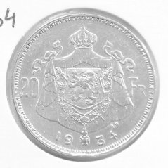 Belgie - 20 frank 1934 Belgen