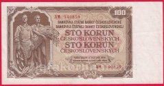 100 kčs 1953 AM-ruský číslovač