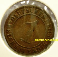 Německo - 1 Reichspfennig 1925 G