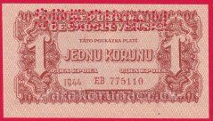 1 koruna 1944 EB Perf.