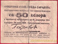 Jugoslávie - Sarajevo - 50 haléřů