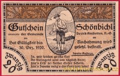 Schönbichl - 20 haléřů - 1920