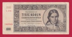 1000 Kčs 1945 03 B