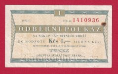 1 Tkčs - Tuzexová poukázka 1970/ II