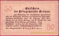 Grünau - 50 haléřů - 1920