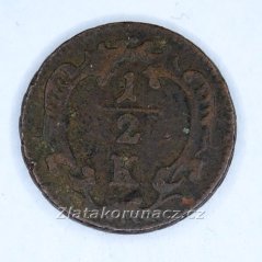 1/2 krejcar b.l.-varianta I.
