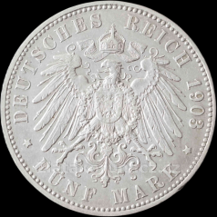 Německo - Prusko - 5 marka 1903 A
