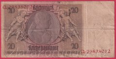 Německo - 20 Reichsmark 22.1.1929 - série Q-E - 8 m.č.
