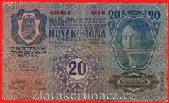 Rakousko-Uhersko - 20 Kronen 1919 II. vydání 1070