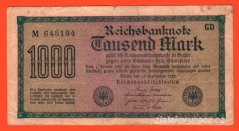 Německo - 1000 mark 15.9.1922 - série M-GD