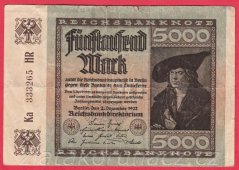 Německo - 5000 mark 2.12.1922 - série Ka-HR