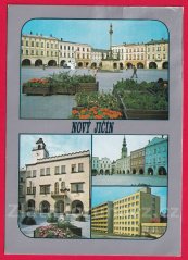Nový Jičín - náměstí, kašna, radnice, kostel