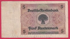 Německo - 5 Rentenmark 2.1.1926 - série Q