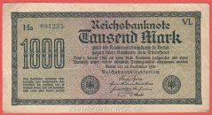 Německo - 1000 mark 15.9.1922 - série Ha-VL
