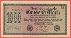 Německo - 1000 mark 15.9.1922 - série G-SB