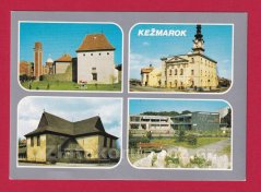 Kežmarok - radnice, kostel - stříbrný rámeček