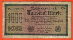 Německo - 1000 mark 15.9.1922 - série Be-RD