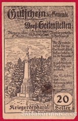Dorf Seitenstetten - 20 haléřů - 1920