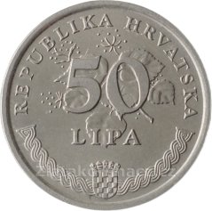 Chorvatsko - 50 lipa 1996