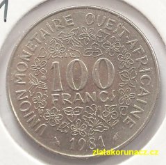 Afrika - Centrální východní - 100 francs 1981