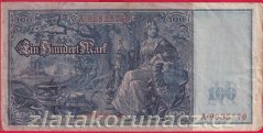 Německo - 100 mark 21.4.1910 - série A-červený