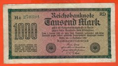 Německo - 1000 mark 15.9.1922 - série He-RD