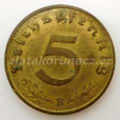 Německo - 5 Reichspfennig 1938 B