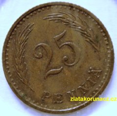 Finsko - 25 penniä 1940 S "R"