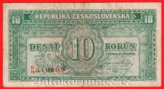 10 Kčs b.l. 1945 RR
