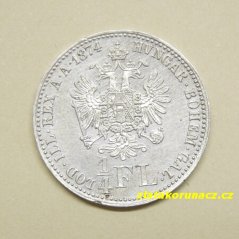 1/4 Zlatník 1874 b.z.