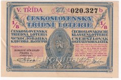 Los - 15 kč - 27. Československá třídní loterie V. - B r.1932
