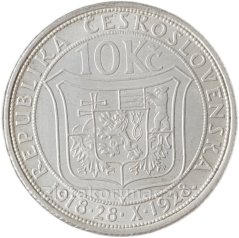 100. Výročí vzniku Československa - 10 Kč 1928 - Masaryk