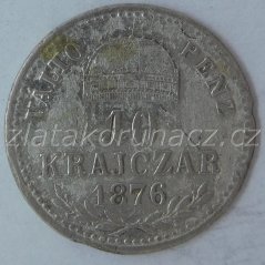 10 krejcar 1876 K.B.,VALTO PENZ