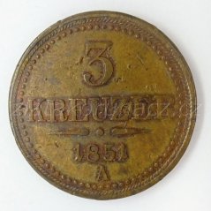 3 krejcar 1851 A