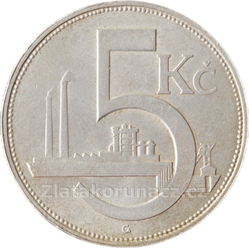 Pětikoruna - 5Kč 1928