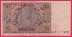 Německo - 20 Reichsmark 22.1.1929 - série W-B - 8 m.č.