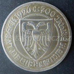 Německo - Výmar - 3 marka 1926 A- Lübeck