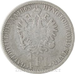 1/4 zlatník 1863 V