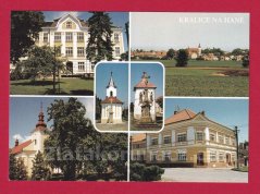 Kralice na Hané - celkový pohled, škola, kostel