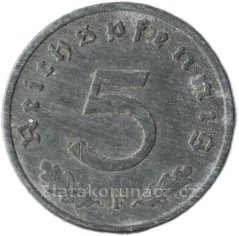 Něměcko - 5 Reichspefennig 1944 F