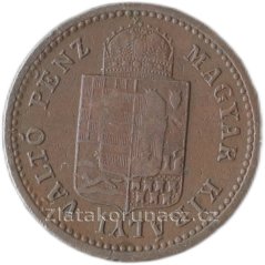 1 krejcar 1887 K.B.